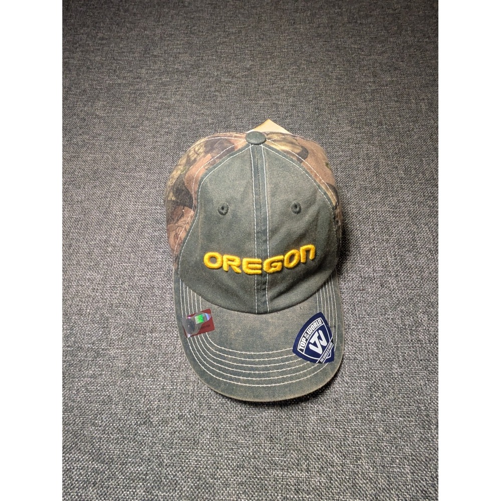 University Oregon Ducks UO Strapback Hat Baseball Cap Mossy Oak Camo NCAA Cap